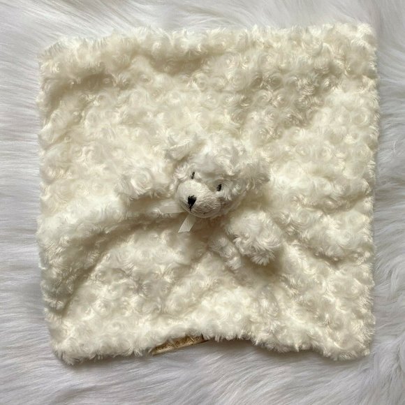 Blankets & Beyond White Rosette Teddy Bear Nunu - Picture 1 of 4